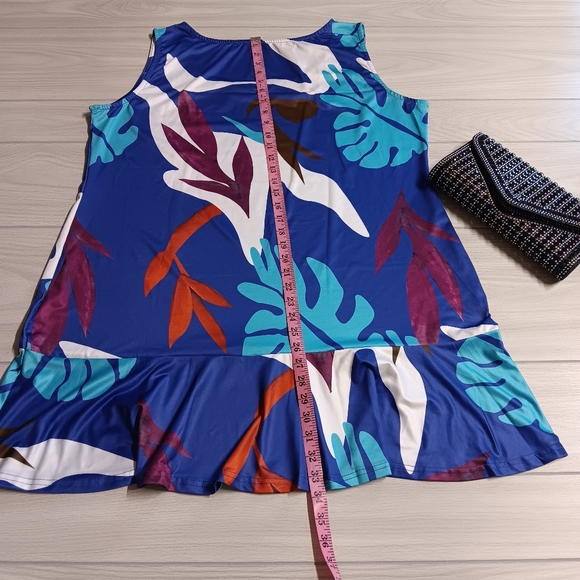 Women Fashion Graphic Printed Plus Size Ruffled Dress - Picture 11 of 16